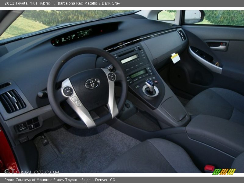 Barcelona Red Metallic / Dark Gray 2011 Toyota Prius Hybrid III
