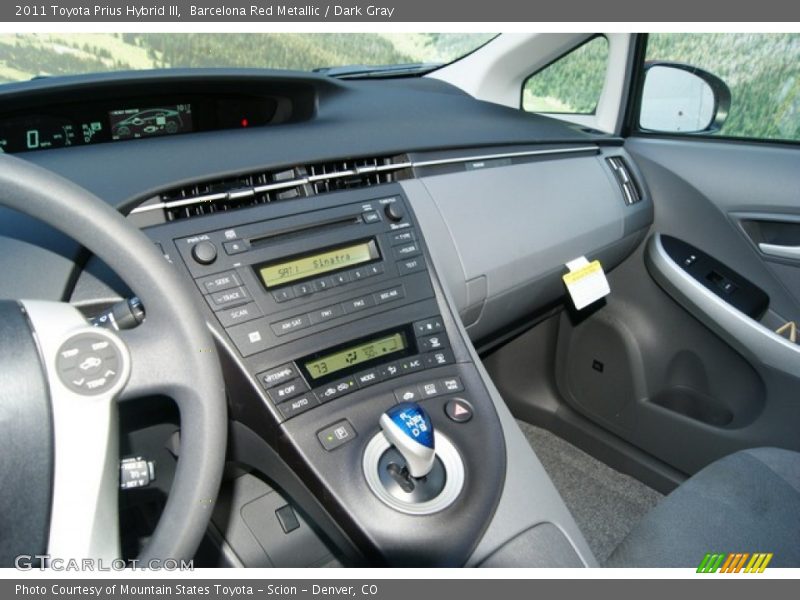 Barcelona Red Metallic / Dark Gray 2011 Toyota Prius Hybrid III