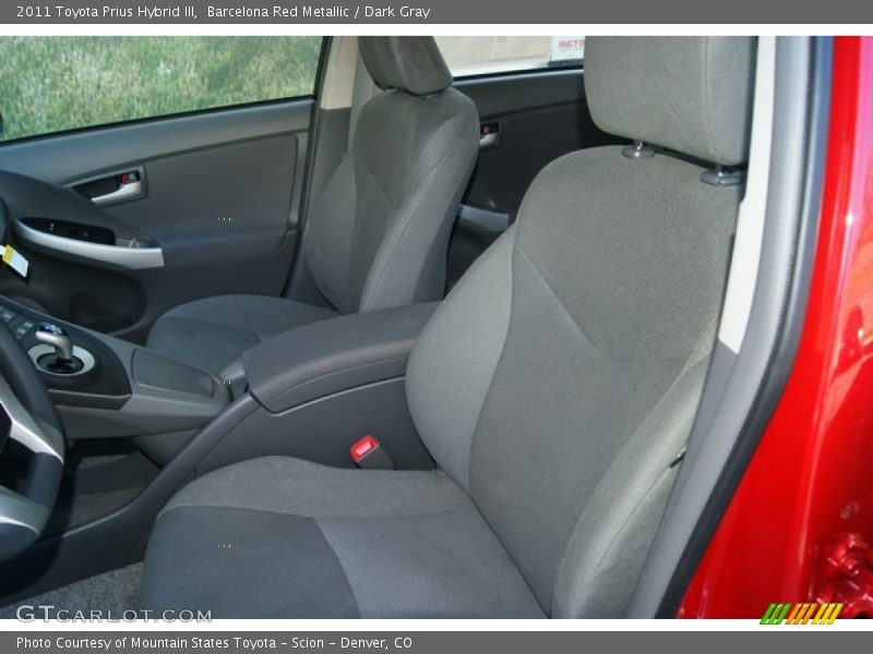 Barcelona Red Metallic / Dark Gray 2011 Toyota Prius Hybrid III