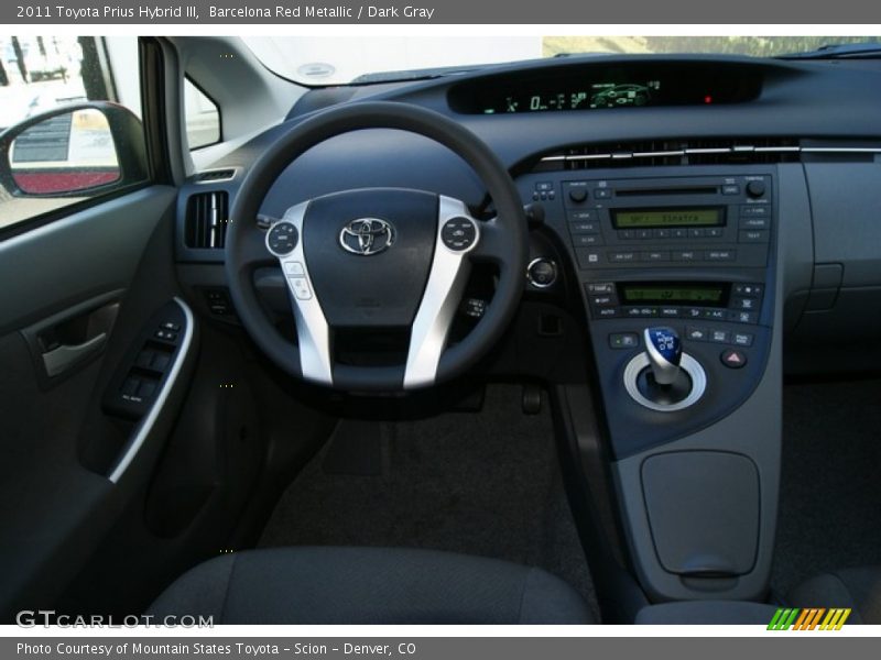 Barcelona Red Metallic / Dark Gray 2011 Toyota Prius Hybrid III