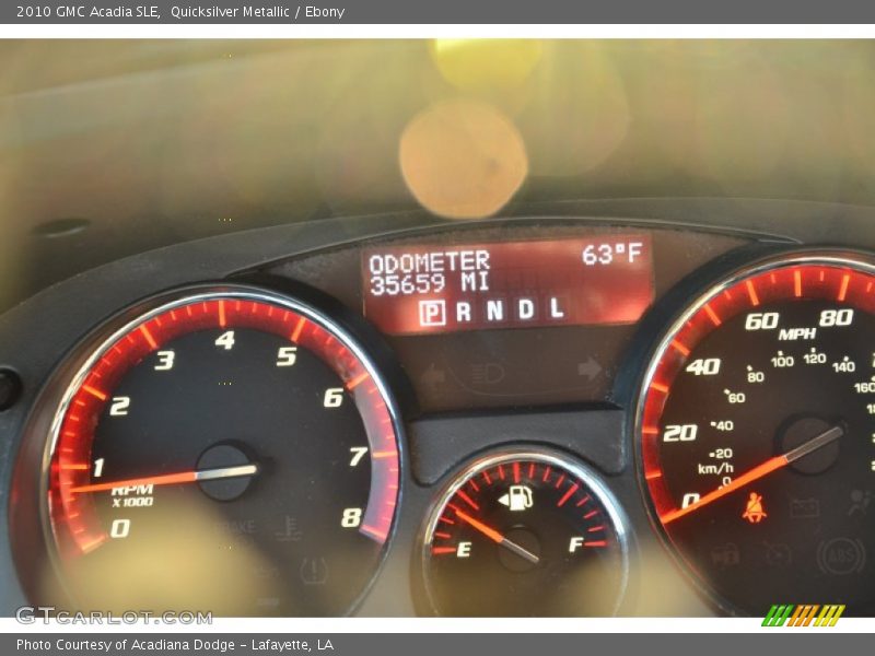 Quicksilver Metallic / Ebony 2010 GMC Acadia SLE