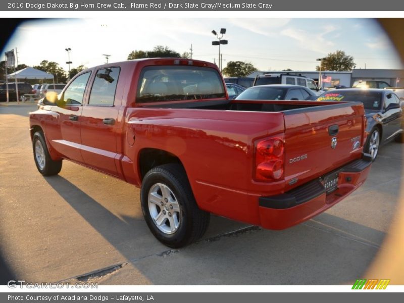 Flame Red / Dark Slate Gray/Medium Slate Gray 2010 Dodge Dakota Big Horn Crew Cab