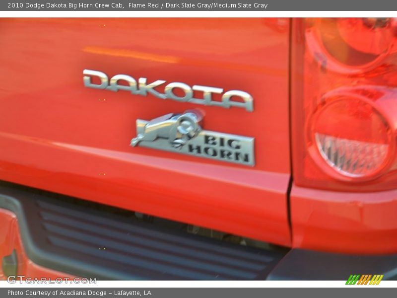 Flame Red / Dark Slate Gray/Medium Slate Gray 2010 Dodge Dakota Big Horn Crew Cab