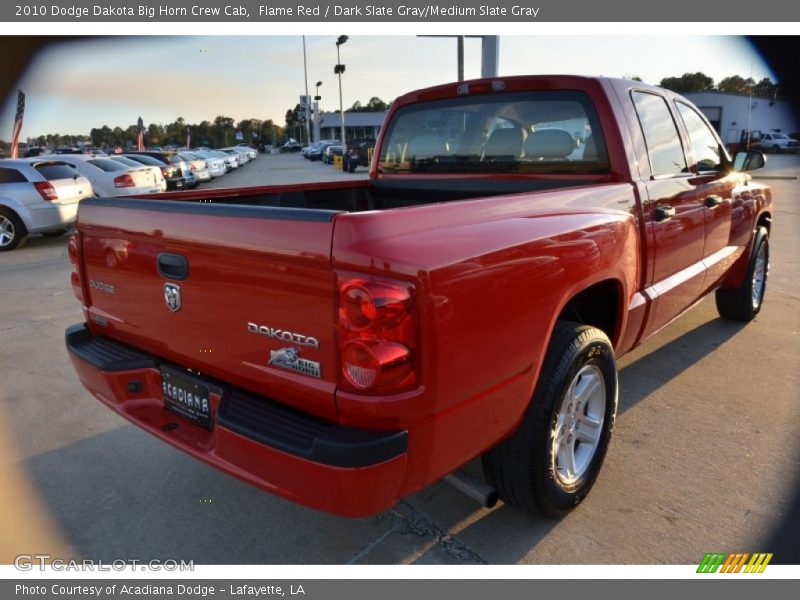 Flame Red / Dark Slate Gray/Medium Slate Gray 2010 Dodge Dakota Big Horn Crew Cab