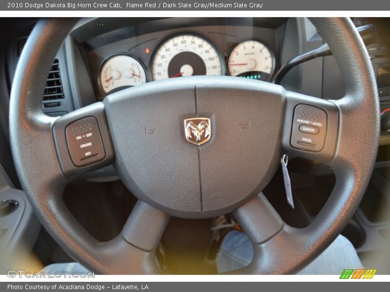 Flame Red / Dark Slate Gray/Medium Slate Gray 2010 Dodge Dakota Big Horn Crew Cab