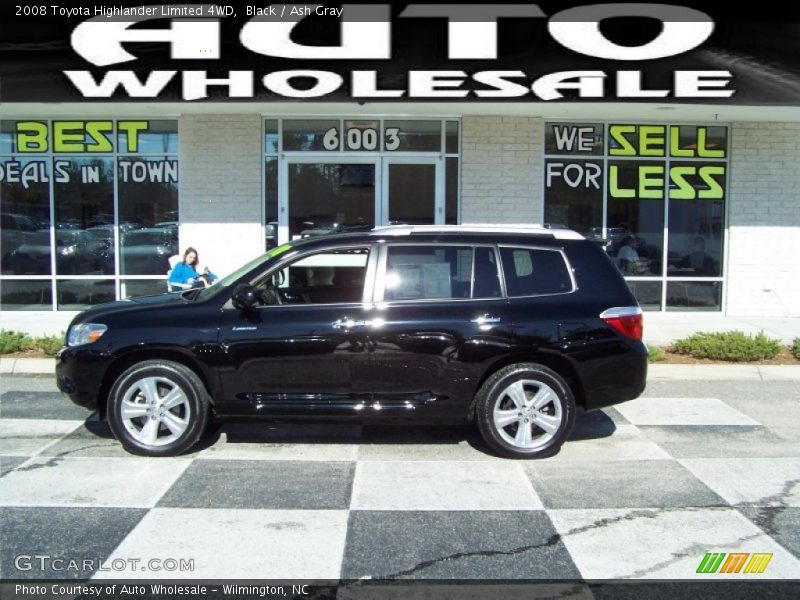 Black / Ash Gray 2008 Toyota Highlander Limited 4WD