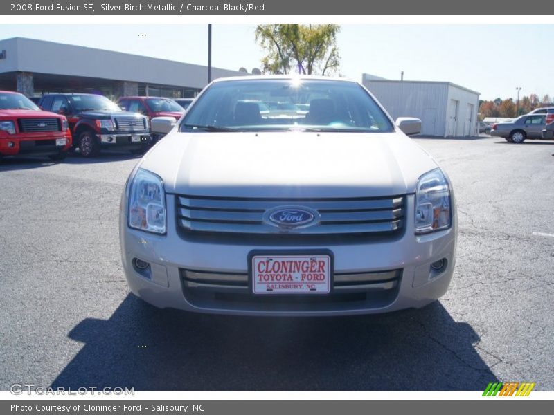 Silver Birch Metallic / Charcoal Black/Red 2008 Ford Fusion SE