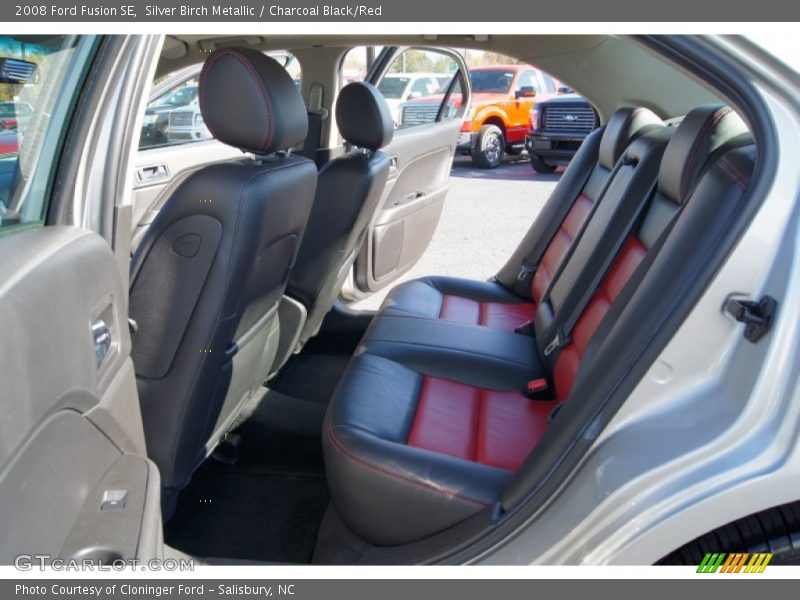 Silver Birch Metallic / Charcoal Black/Red 2008 Ford Fusion SE