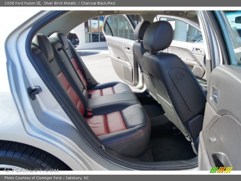 Silver Birch Metallic / Charcoal Black/Red 2008 Ford Fusion SE