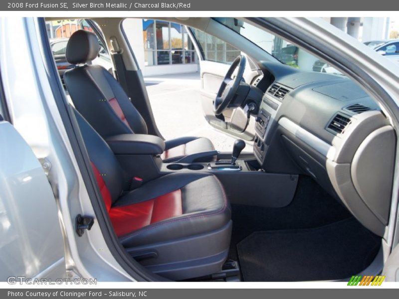 Silver Birch Metallic / Charcoal Black/Red 2008 Ford Fusion SE