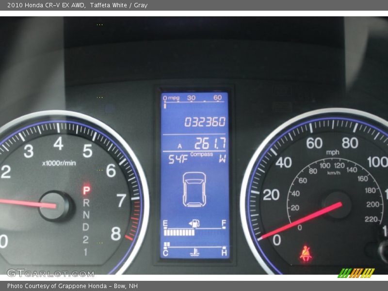Taffeta White / Gray 2010 Honda CR-V EX AWD
