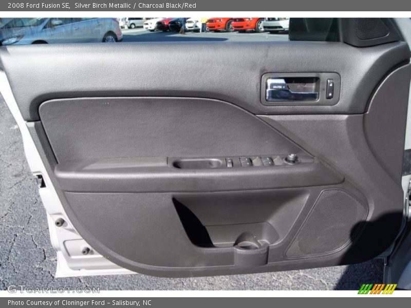 Silver Birch Metallic / Charcoal Black/Red 2008 Ford Fusion SE