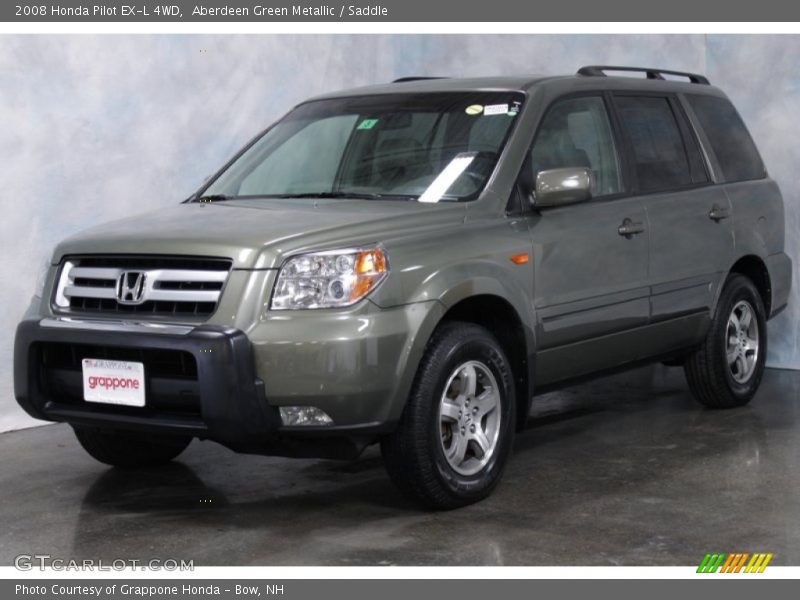 Aberdeen Green Metallic / Saddle 2008 Honda Pilot EX-L 4WD