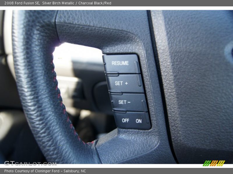 Silver Birch Metallic / Charcoal Black/Red 2008 Ford Fusion SE