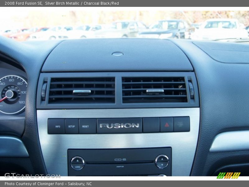 Silver Birch Metallic / Charcoal Black/Red 2008 Ford Fusion SE