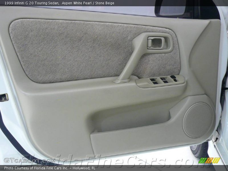Aspen White Pearl / Stone Beige 1999 Infiniti G 20 Touring Sedan