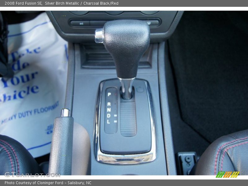 Silver Birch Metallic / Charcoal Black/Red 2008 Ford Fusion SE