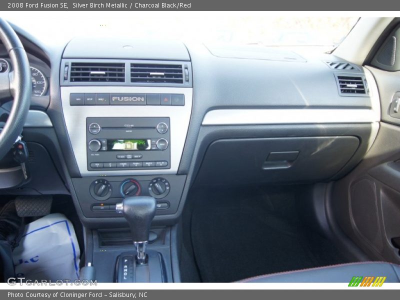 Silver Birch Metallic / Charcoal Black/Red 2008 Ford Fusion SE