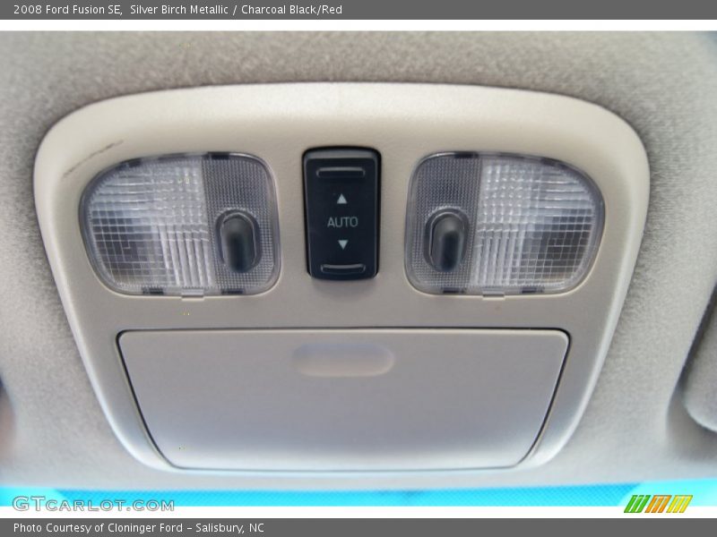 Silver Birch Metallic / Charcoal Black/Red 2008 Ford Fusion SE
