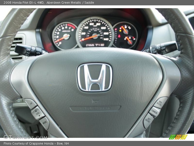 Aberdeen Green Metallic / Saddle 2008 Honda Pilot EX-L 4WD