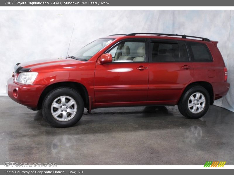 Sundown Red Pearl / Ivory 2002 Toyota Highlander V6 4WD