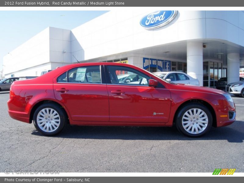Red Candy Metallic / Medium Light Stone 2012 Ford Fusion Hybrid