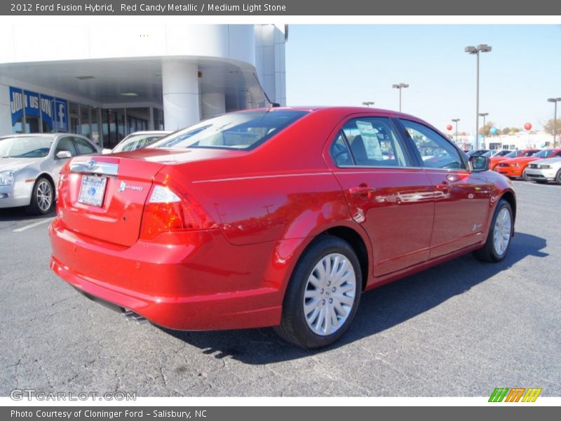 Red Candy Metallic / Medium Light Stone 2012 Ford Fusion Hybrid