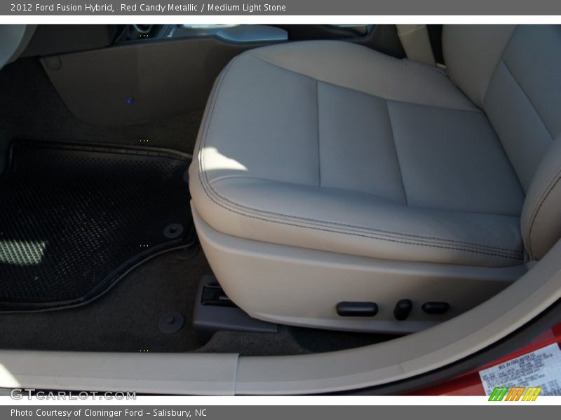 Red Candy Metallic / Medium Light Stone 2012 Ford Fusion Hybrid