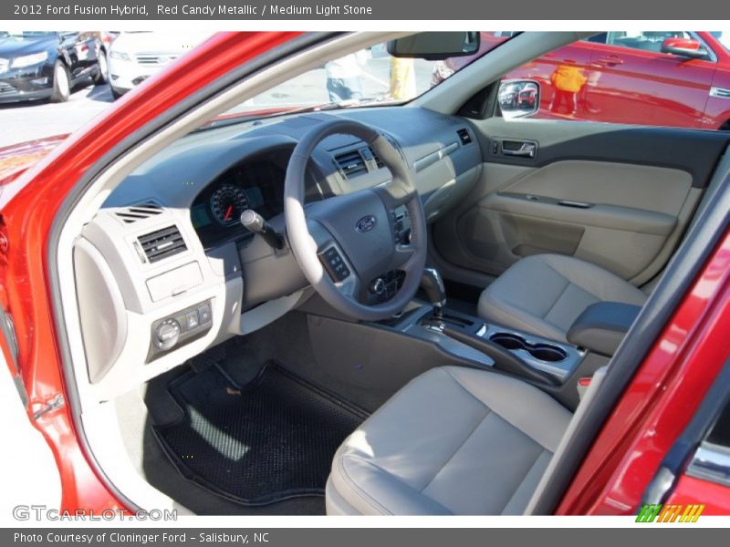  2012 Fusion Hybrid Medium Light Stone Interior