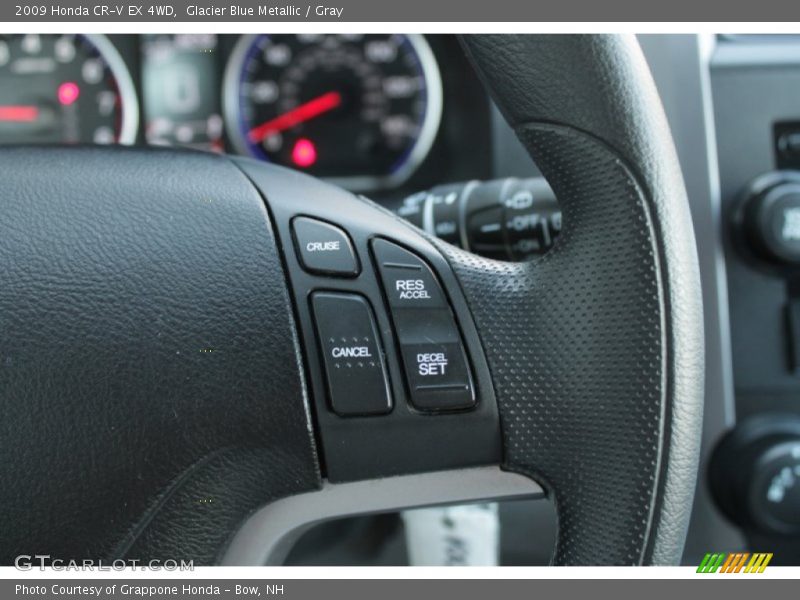 Glacier Blue Metallic / Gray 2009 Honda CR-V EX 4WD