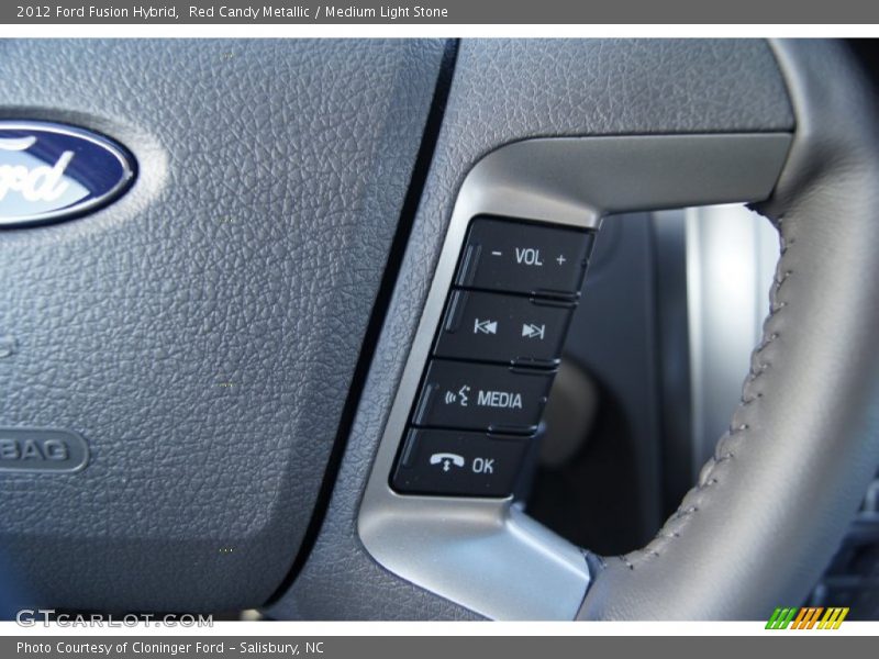 Red Candy Metallic / Medium Light Stone 2012 Ford Fusion Hybrid