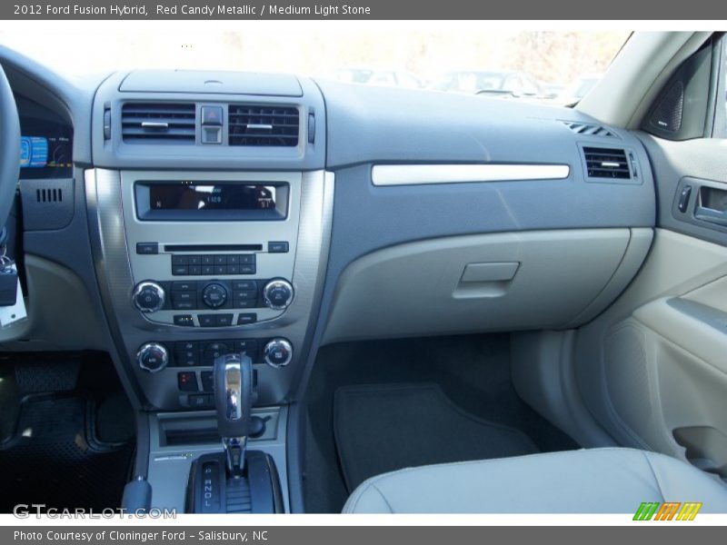 Red Candy Metallic / Medium Light Stone 2012 Ford Fusion Hybrid