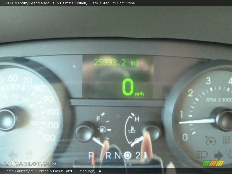 Black / Medium Light Stone 2011 Mercury Grand Marquis LS Ultimate Edition