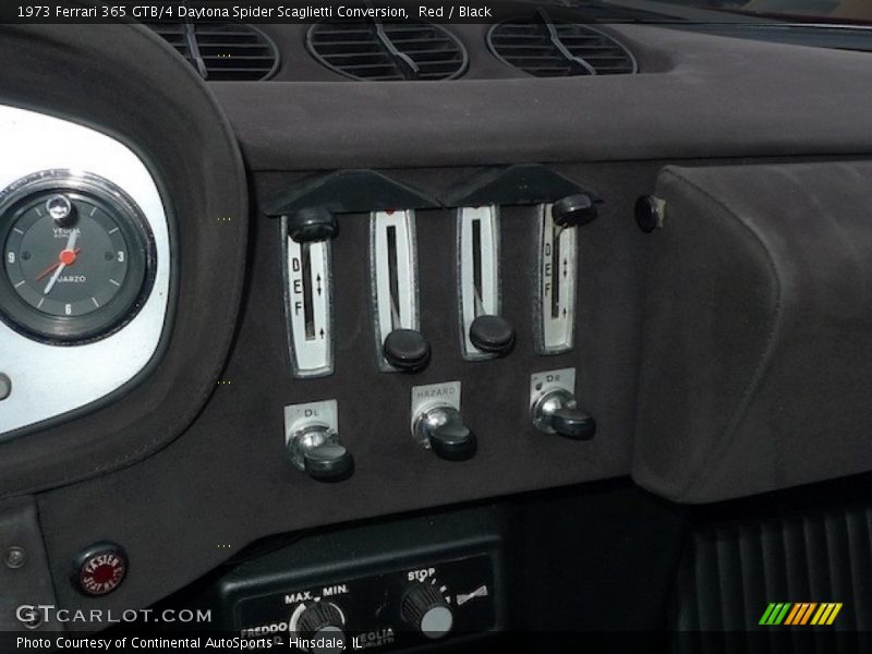 Controls of 1973 365 GTB/4 Daytona Spider Scaglietti Conversion