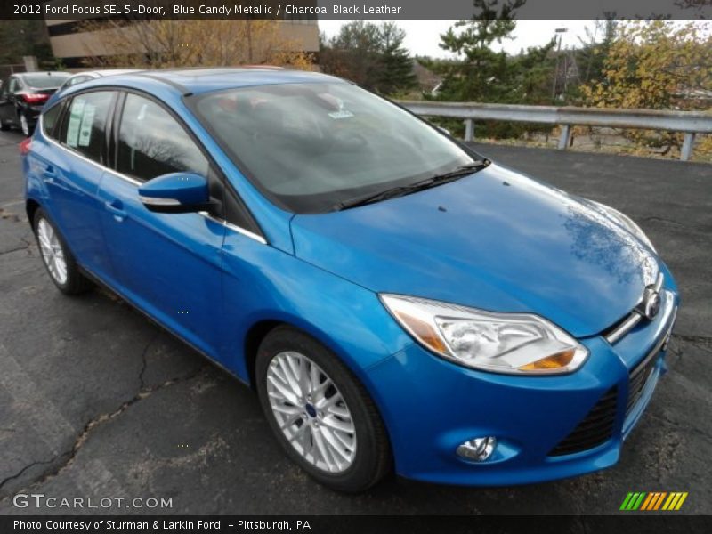Blue Candy Metallic / Charcoal Black Leather 2012 Ford Focus SEL 5-Door