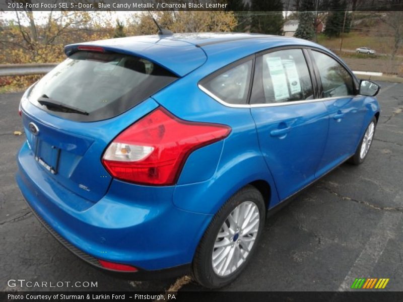 Blue Candy Metallic / Charcoal Black Leather 2012 Ford Focus SEL 5-Door