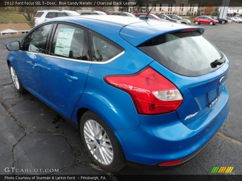 Blue Candy Metallic / Charcoal Black Leather 2012 Ford Focus SEL 5-Door
