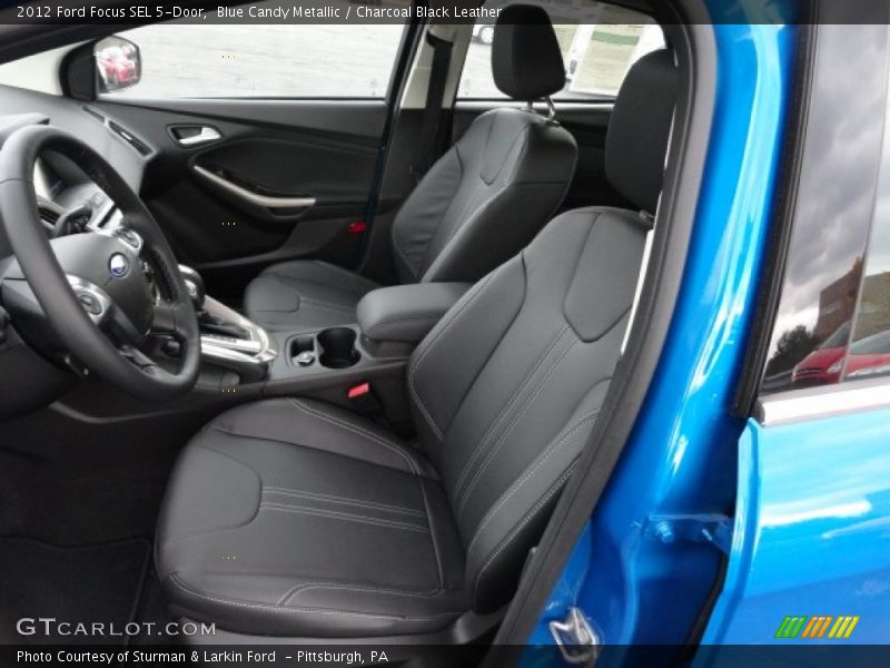Blue Candy Metallic / Charcoal Black Leather 2012 Ford Focus SEL 5-Door