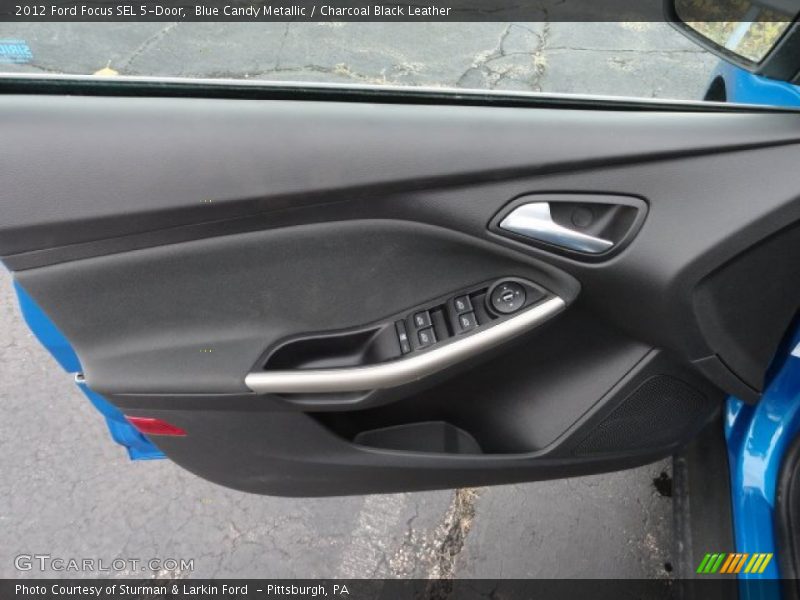Blue Candy Metallic / Charcoal Black Leather 2012 Ford Focus SEL 5-Door