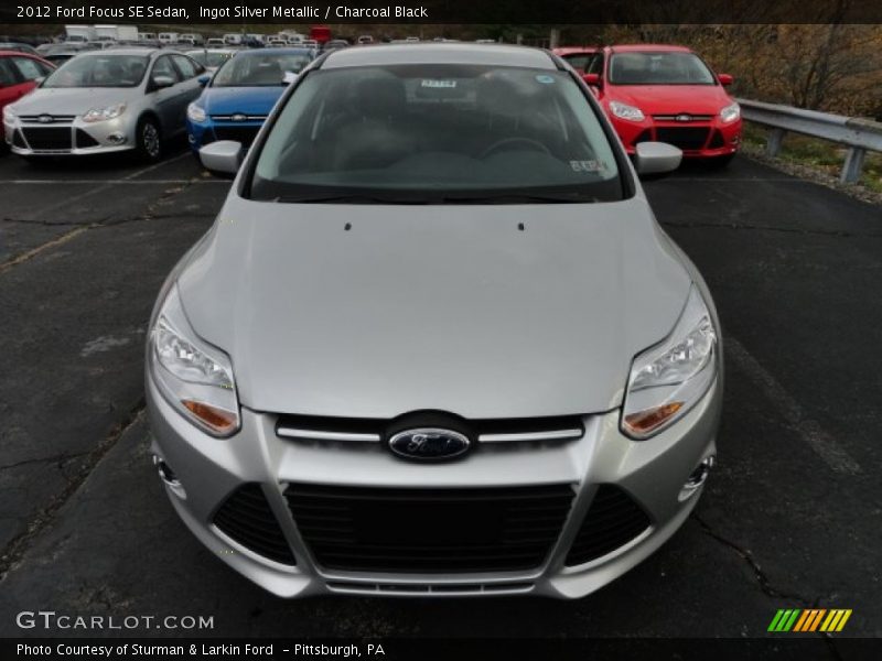 Ingot Silver Metallic / Charcoal Black 2012 Ford Focus SE Sedan