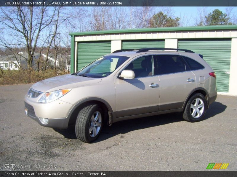 Satin Beige Metallic / Black/Saddle 2008 Hyundai Veracruz SE AWD