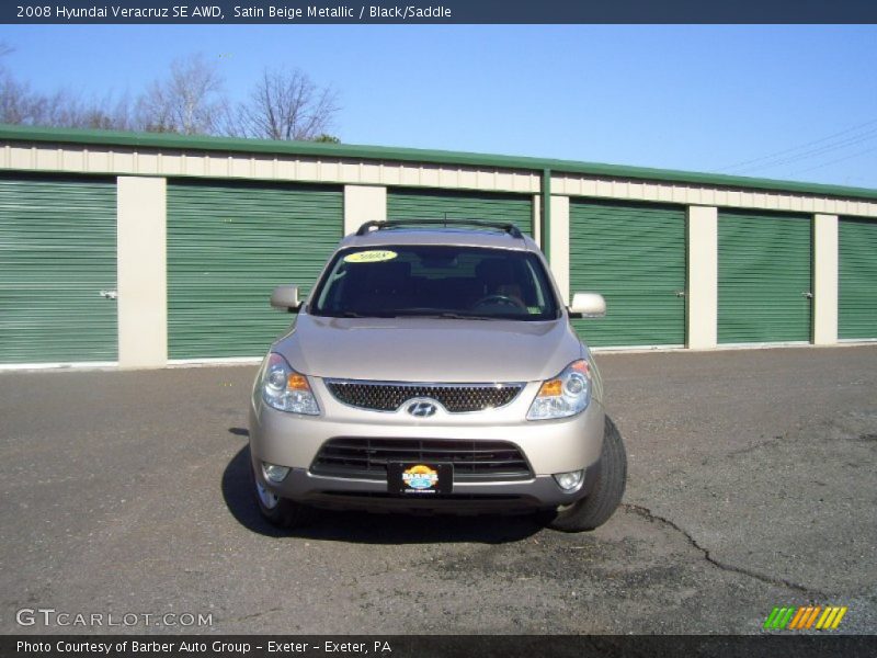 Satin Beige Metallic / Black/Saddle 2008 Hyundai Veracruz SE AWD