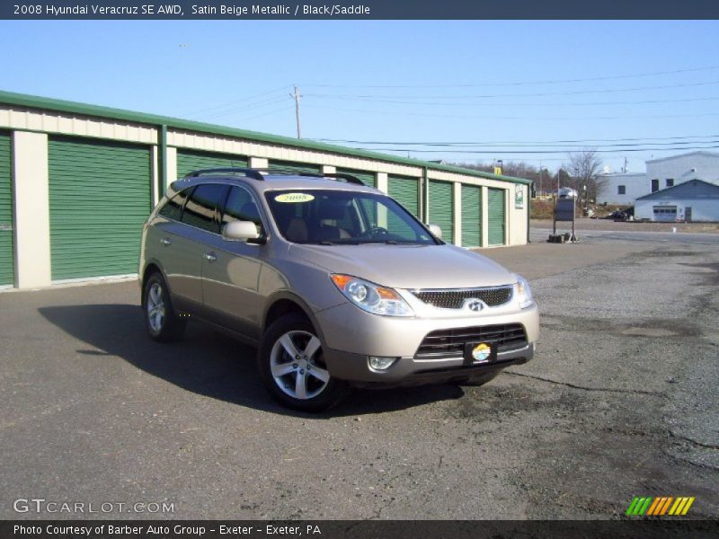 Satin Beige Metallic / Black/Saddle 2008 Hyundai Veracruz SE AWD