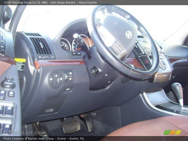 Satin Beige Metallic / Black/Saddle 2008 Hyundai Veracruz SE AWD
