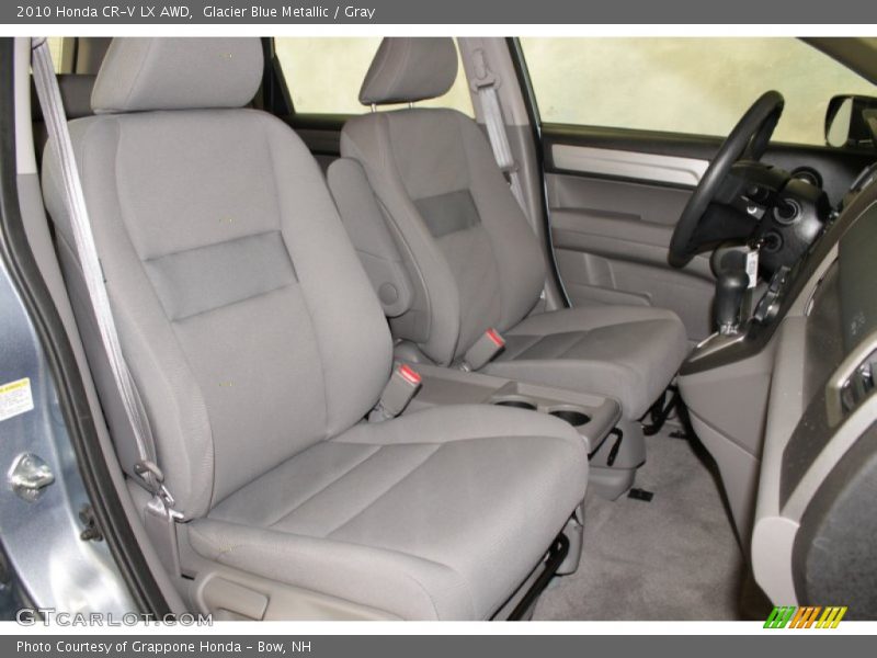 Glacier Blue Metallic / Gray 2010 Honda CR-V LX AWD