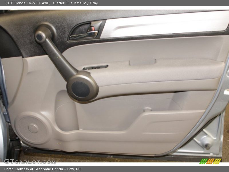 Glacier Blue Metallic / Gray 2010 Honda CR-V LX AWD