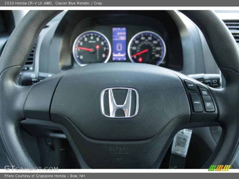 Glacier Blue Metallic / Gray 2010 Honda CR-V LX AWD