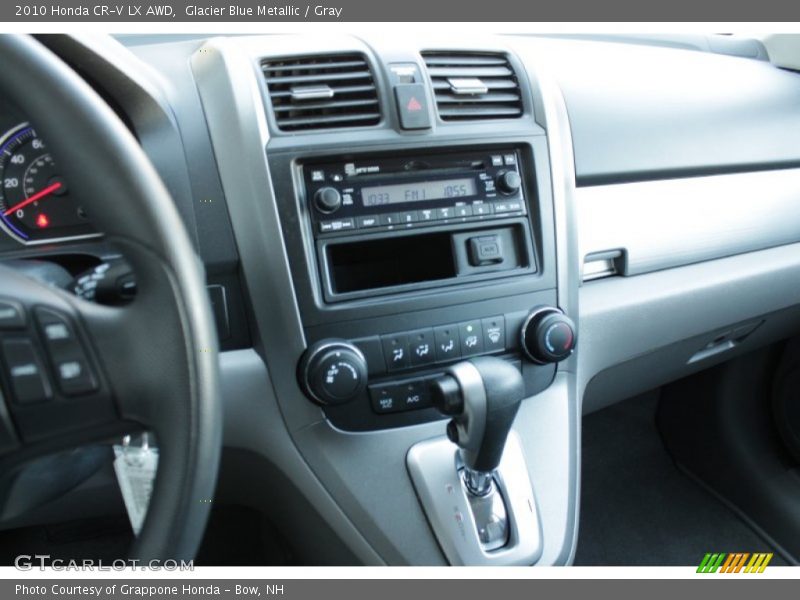 Glacier Blue Metallic / Gray 2010 Honda CR-V LX AWD