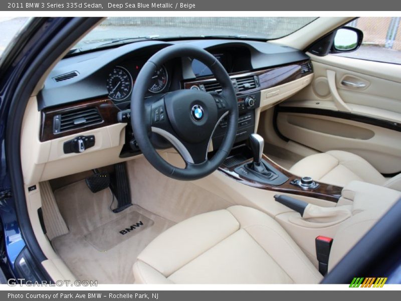 Deep Sea Blue Metallic / Beige 2011 BMW 3 Series 335d Sedan