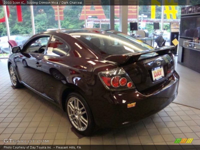 Sizzling Crimson Mica / Dark Charcoal 2010 Scion tC
